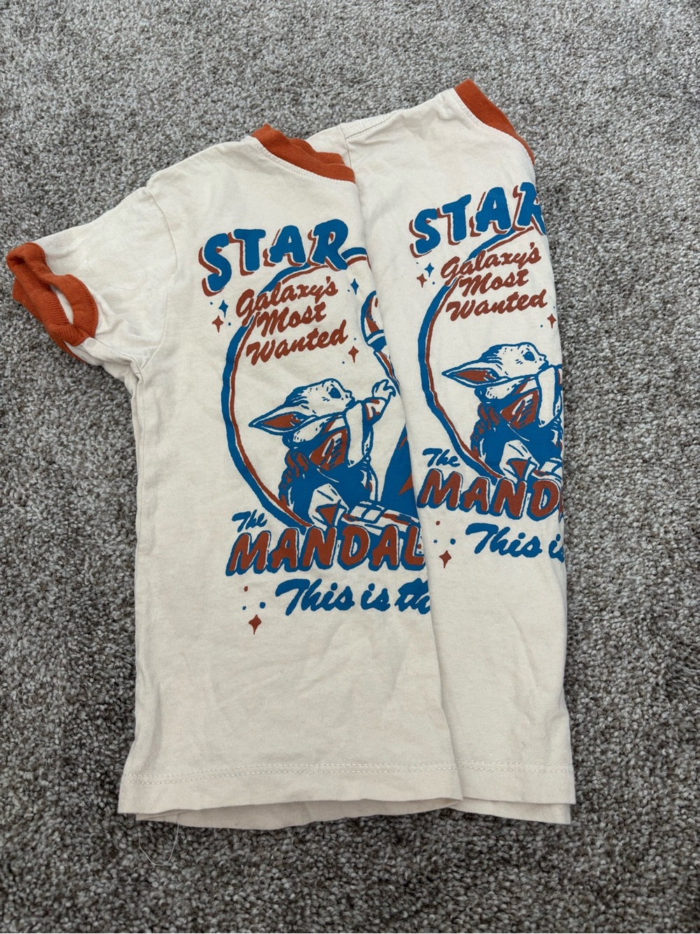 Bundle of two cream Short Sleeve Star Wars Graphic Tees